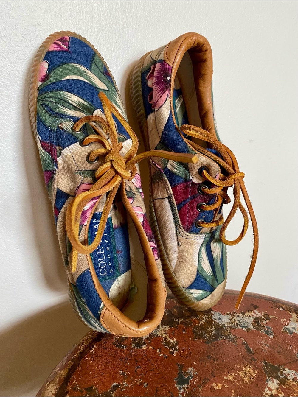Cole Haan Floral Canvas Lace-Up Sneakers